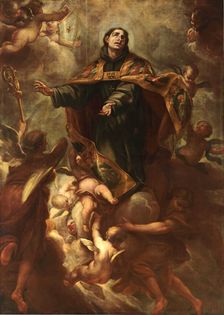 Saint Louis, bishop, in Glory, 1693. Creator: Isidoro Arredondo