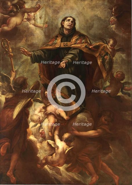 Saint Louis, bishop, in Glory, 1693. Creator: Isidoro Arredondo.