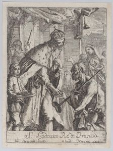 Saint Louis giving alms to the poor, 1735. Creator: Giovanni Francesco Braccioli