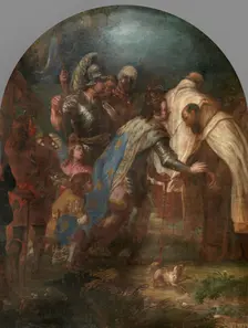 Saint Louis IX, King of France, Receives Pierre de Corbie. Creator: Lucas Franchoys the Younger