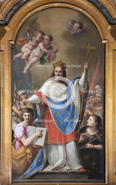 Saint Louis IX of France between History and Faith, 1677-1679. Creator: Bricci, Plautilla (1616-1705).