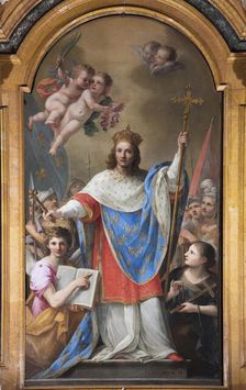 Saint Louis IX of France between History and Faith, 1677-1679. Creator: Bricci, Plautilla (1616-1705)