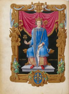 Saint Louis IX of France. From "Recueil des rois de France" by Jean du Tillet, c1566. Creator: Anon