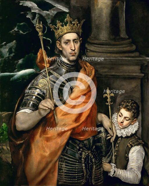 Saint Louis IX of France with a Page, End of 16th cen..