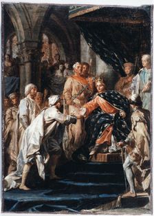 Saint Louis receiving messengers from the Old Man of the Mountain , c1773. Creator: Unknown