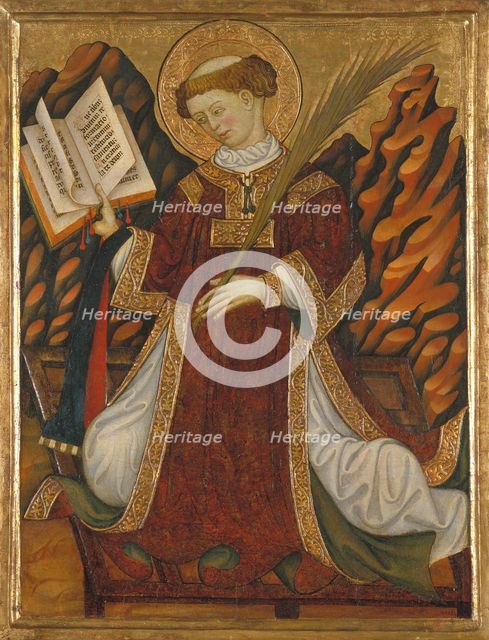Saint Lawrence, ca 1430. Artist: Zaortiga, Bonanat (active 15th century)