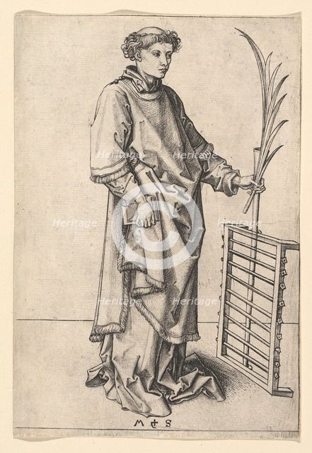 Saint Lawrence, ca. 1435-1491. Creator: Martin Schongauer.