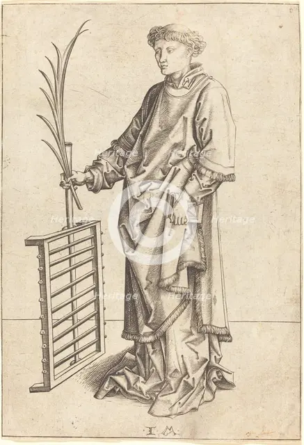 Saint Lawrence, c. 1480/1490. Creator: Israhel van Meckenem.