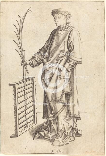 Saint Lawrence, c. 1480/1490. Creator: Israhel van Meckenem.
