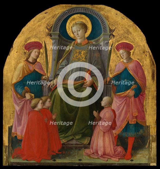Saint Lawrence Enthroned with Saints and Donors, 1440s. Creator: Filippo Lippi.