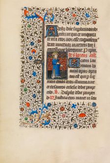 Saint Lawrence with a Gridiron; Book of Hours, about 1440-1450. Creator: Workshop of the Bedford Master