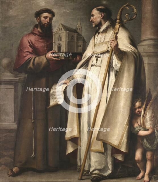 Saint Leander and Saint Bonaventure, 1665-1666. Creator: Murillo, Bartolomé Estebàn (1617-1682).