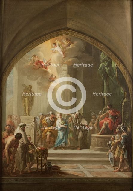 Saint Leocadia before the Praetor, between c1774 and c1775. Creator: Mariano Salvador de Maella.