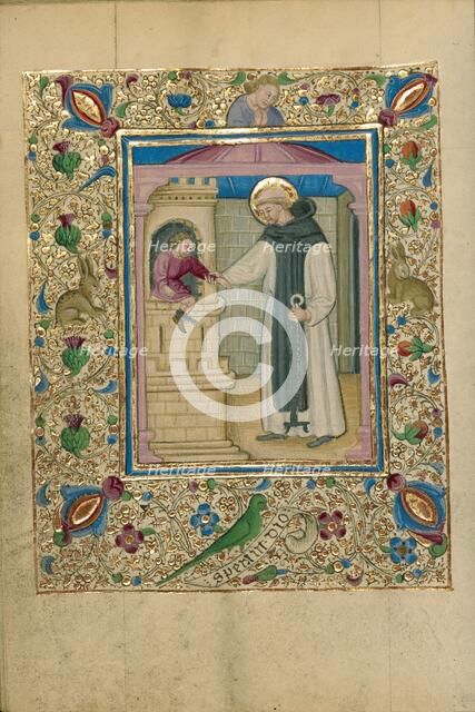 Saint Leonard Liberating a Child from Prison; Book of Hours, about 1460. Creator: Unknown.