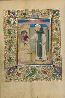 Saint Leonard Liberating a Child from Prison; Book of Hours, about 1460. Creator: Unknown