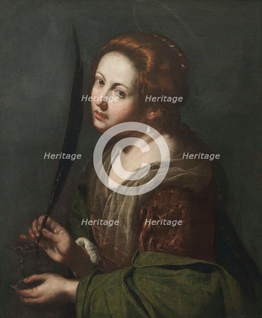 Saint Lucia, 1636-1638. Creator: Gentileschi, Artemisia (1598-1653).