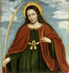 Saint Lucia (From the San Bartolomeo Polyptych), 1515-1520. Creator: Bergognone, Ambrogio (1453-1523)
