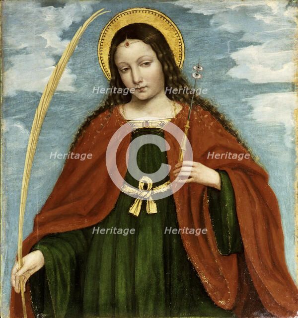 Saint Lucia (From the San Bartolomeo Polyptych), 1515-1520. Creator: Bergognone, Ambrogio (1453-1523).