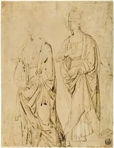Saint Lucy and a Saint (recto), 1500/12. Creators: Donnino di Domenico di Donnino, Agnolo di Domenico di Donnino