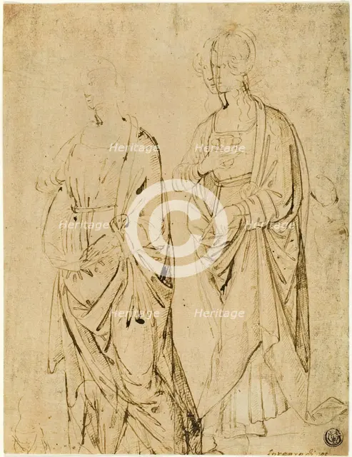 Saint Lucy and a Saint (recto), 1500/12. Creators: Donnino di Domenico di Donnino, Agnolo di Domenico di Donnino.