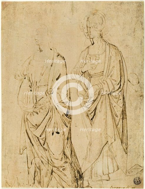 Saint Lucy and a Saint (recto), 1500/12. Creators: Donnino di Domenico di Donnino, Agnolo di Domenico di Donnino.