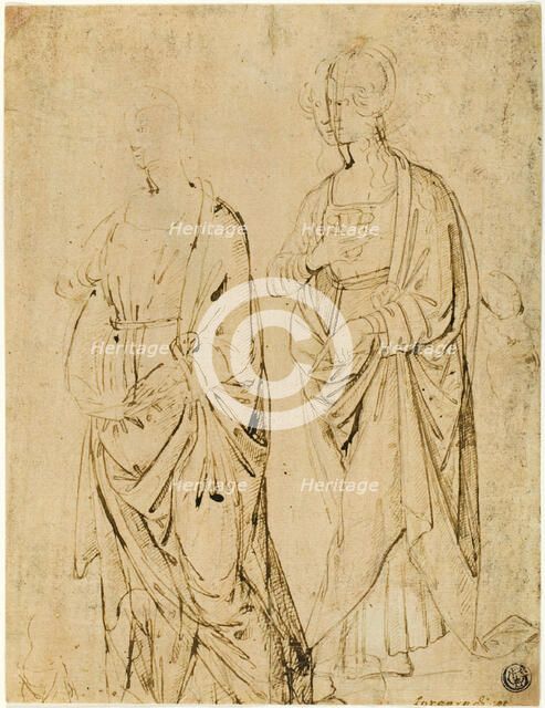 Saint Lucy and a Saint (recto), 1500/12. Creators: Donnino di Domenico di Donnino, Agnolo di Domenico di Donnino.