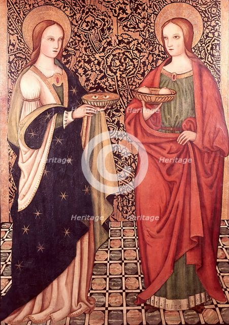 Saint Lucy and Saint Agatha, 1500. Creator: Unknown.