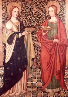 Saint Lucy and Saint Agatha, 1500. Creator: Unknown