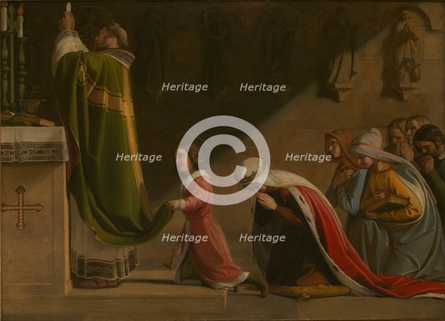 Saint Ludmila and Saint Wenceslaus during the Mass, 1837.