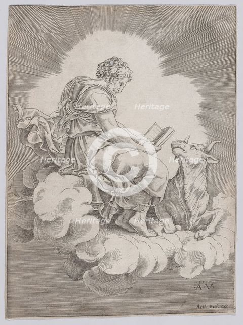 Saint Luke, 1518. Creator: Agostino Veneziano.