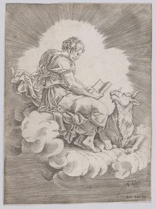 Saint Luke, 1518. Creator: Agostino Veneziano