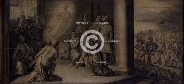 Saint Luke Appearing at the Curch of Our Lady in Tripoli, c1560-1600. Creator: Martin de Vos.