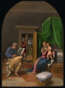 Saint Luke Drawing the Virgin and Christ Child, c. 1535. Creator: Girolamo da Carpi