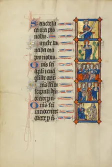 Saint Luke Enthroned: Saint Barnabas with a Book: Five Apostles Enthroned: Three..., about 1300. Creator: Unknown