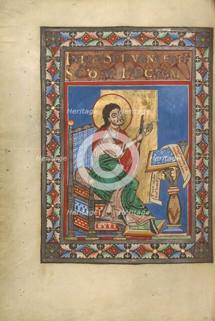 Saint Luke; Gospel Book, about 1120-1140. Creator: Unknown.