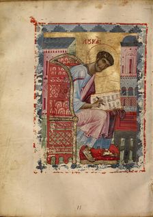Saint Luke; Gospel Book, early 13th century. Creator: Unknown