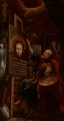 Saint Luke Painting the Madonna, between 1700-1740. Creator: Unknown