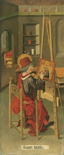 Saint Luke painting the Virgin, 1478. Creator: Gabriel Malesskircher