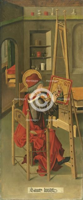 Saint Luke painting the Virgin, 1478. Creator: Gabriel Malesskircher.
