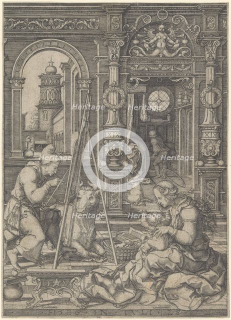 Saint Luke Painting the Virgin, 1526. Creator: Dirck Vellert.