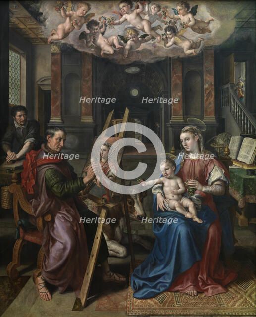 Saint Luke Painting the Virgin, 1602. Creator: Martin de Vos.