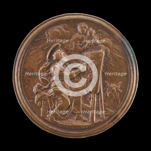 Saint Luke Painting the Virgin [reverse], 1704. Creator: Ermenegildo Hamerani.