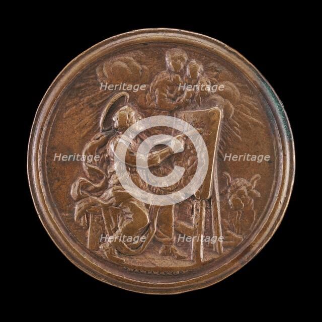 Saint Luke Painting the Virgin [reverse], 1704. Creator: Ermenegildo Hamerani.