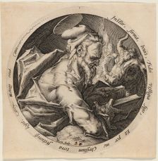 Saint Luke, plate three from The Four Evangelists, 1588. Creator: Jacques de Gheyn II