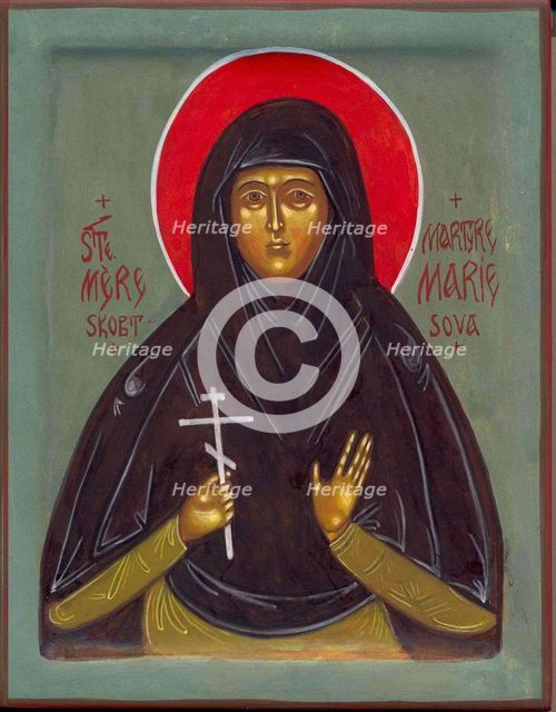 Saint Mother Maria, 20th century. Artist: Russian icon  
