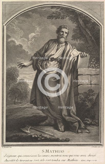 Saint Mathias, 1726. Creator: Simon Vallee.