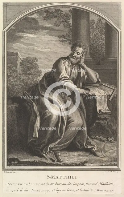 Saint Matthew, 1726. Creator: Louis Jacob.