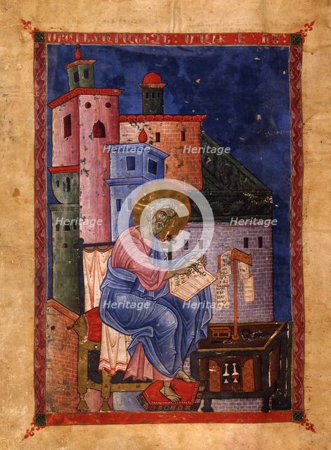Saint Matthew the Evangelist (Manuscript illumination from the Matenadaran Gospel), 1270.