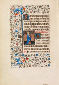 Saint Matthew with a Book; Book of Hours, about 1440-1450. Creator: Workshop of the Bedford Master