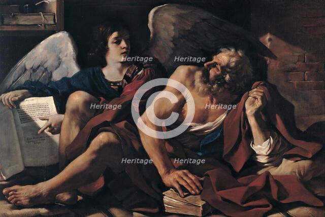 Saint Matthew and the Angel, 1622. Artist: Guercino (1591-1666)